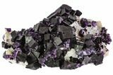 Dark Purple Cubic Fluorite Crystal Plate - China #112387-2
